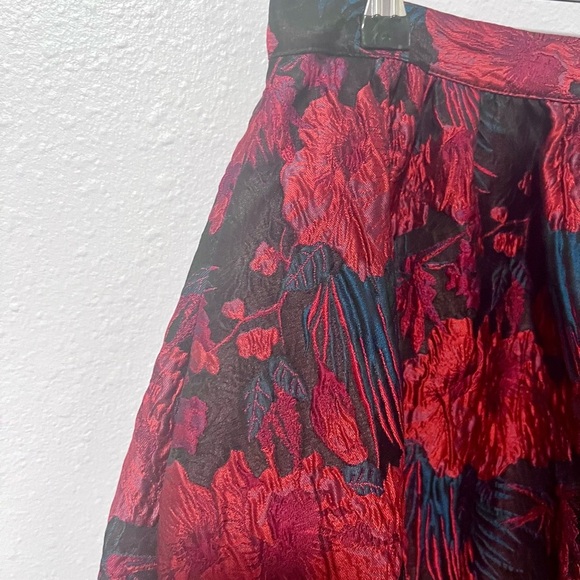 CeCe Red and Black Midi Bubble Skirt 2 - Picture 5 of 5